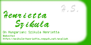 henrietta szikula business card